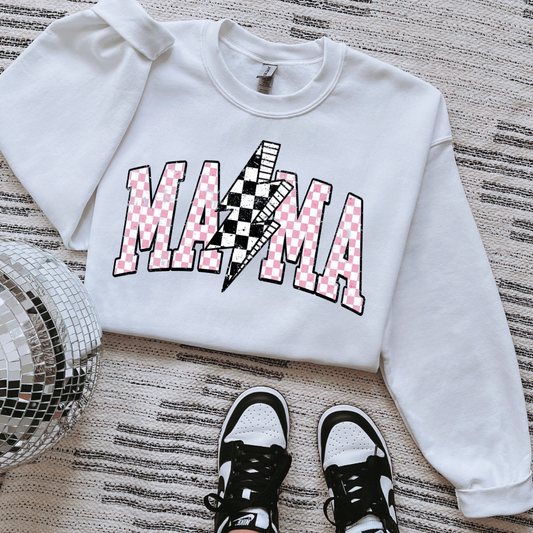 MA/MA Pink Checkered Sweatshirt